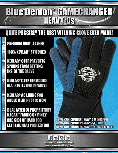 FINAL SALE - Blue Demon Gamechangers Heavy D's Welding Gloves - Image 3