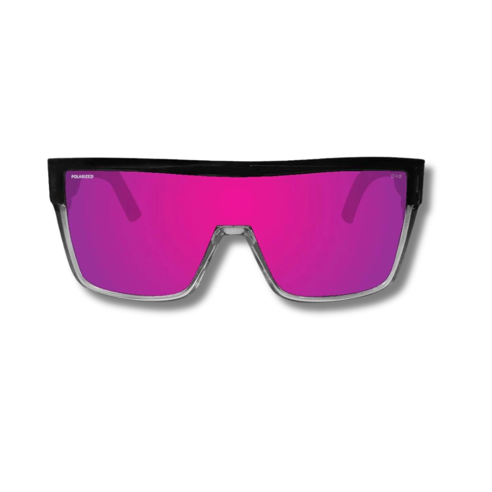 Bomber Eyewear - BUZZ Safety Polarized Revo Pink Mirror Crystal - Image 3