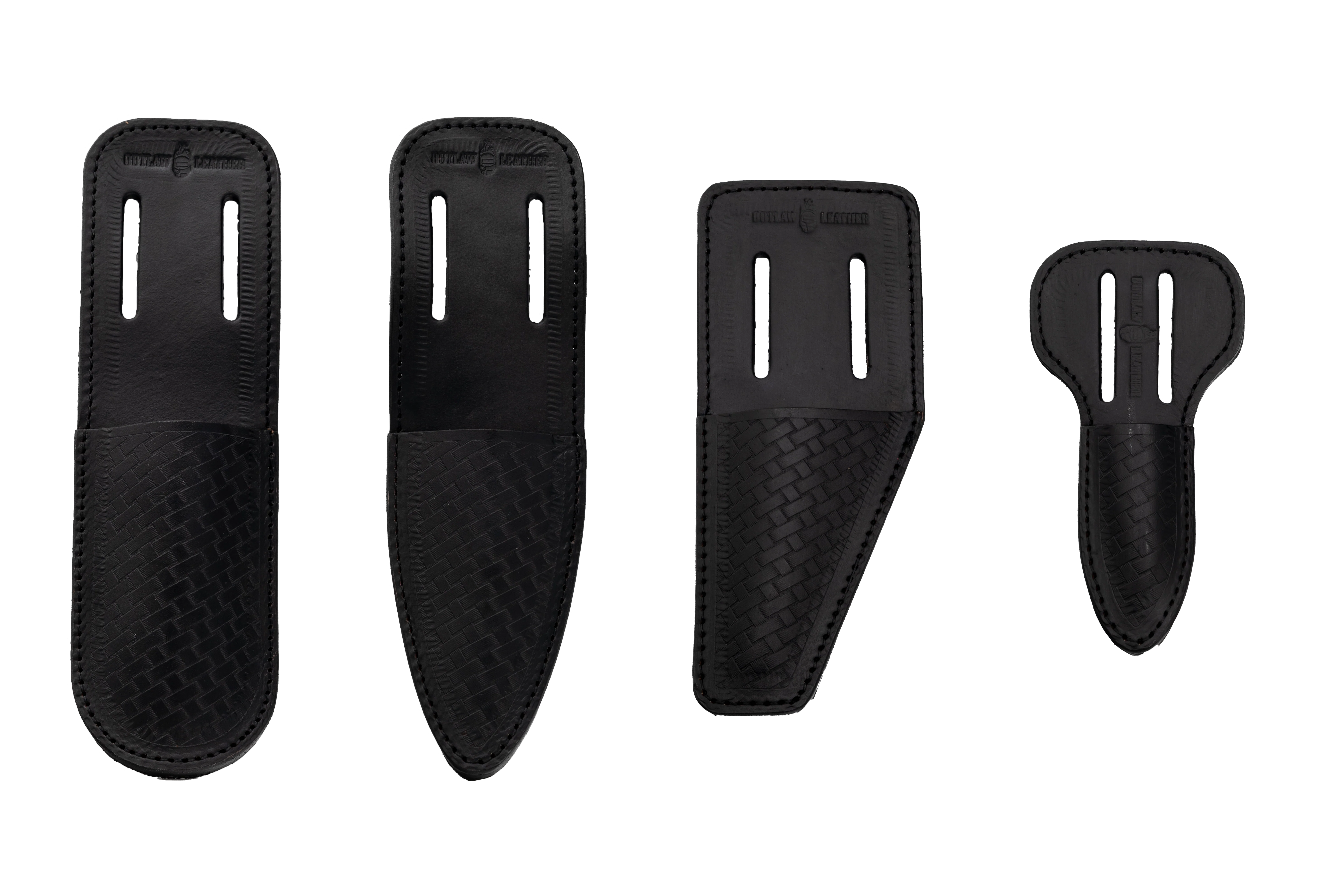 OUTLAW LEATHER - BASKETWEAVE BLACK TOOL POUCHES