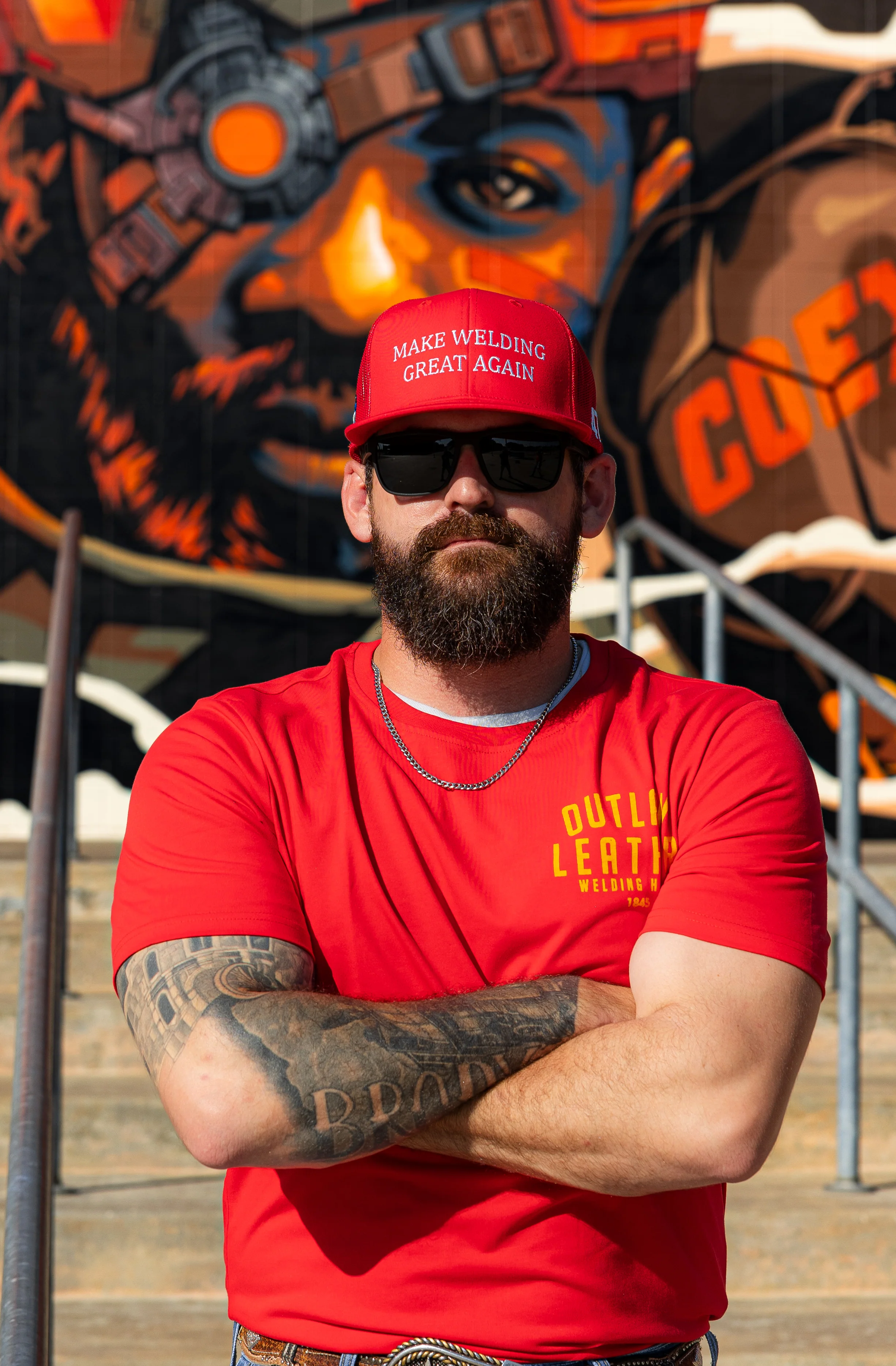 OUTLAW LEATHER *- ATTIRE - OL RED - Image 5