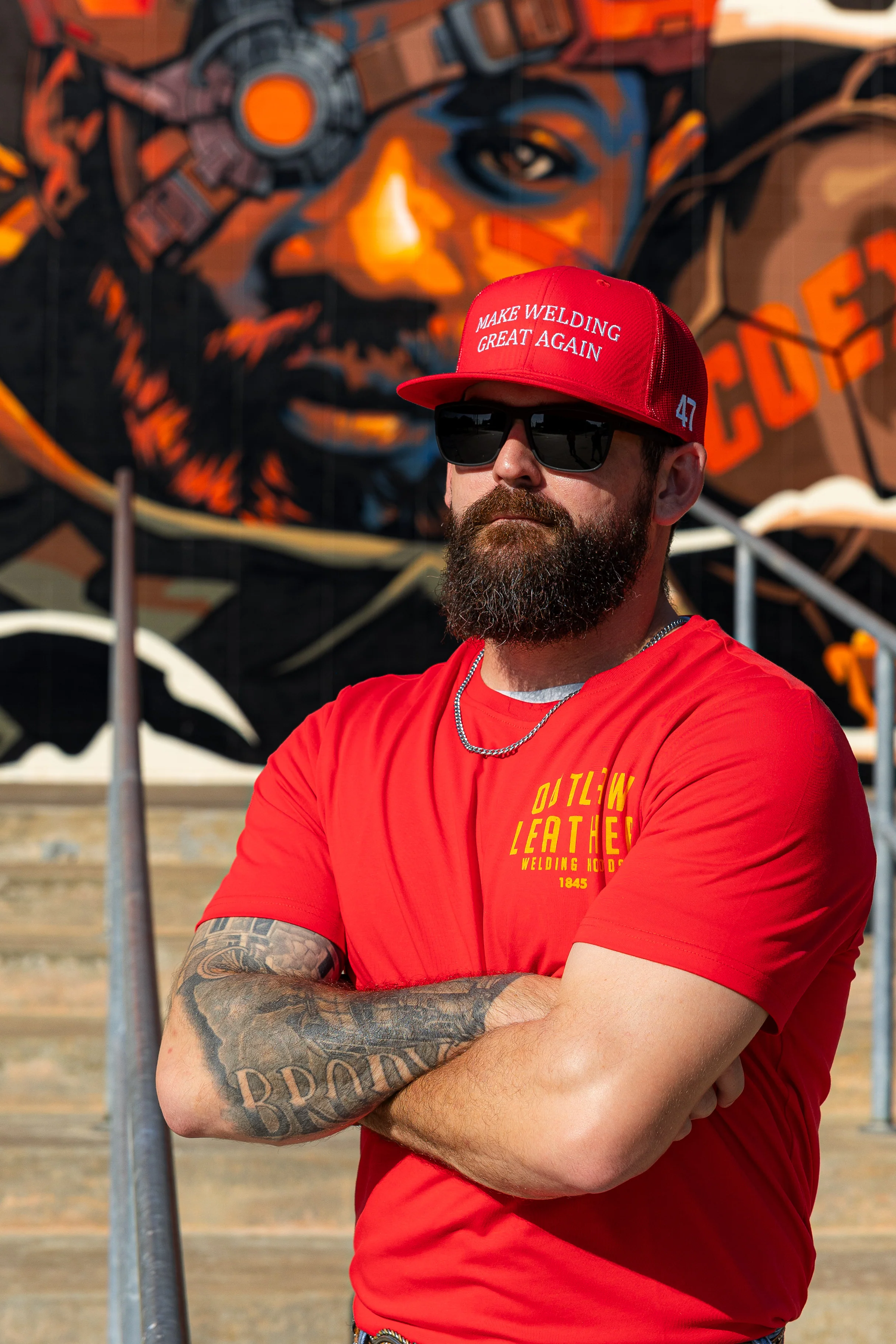 OUTLAW LEATHER *- ATTIRE - OL RED - Image 6
