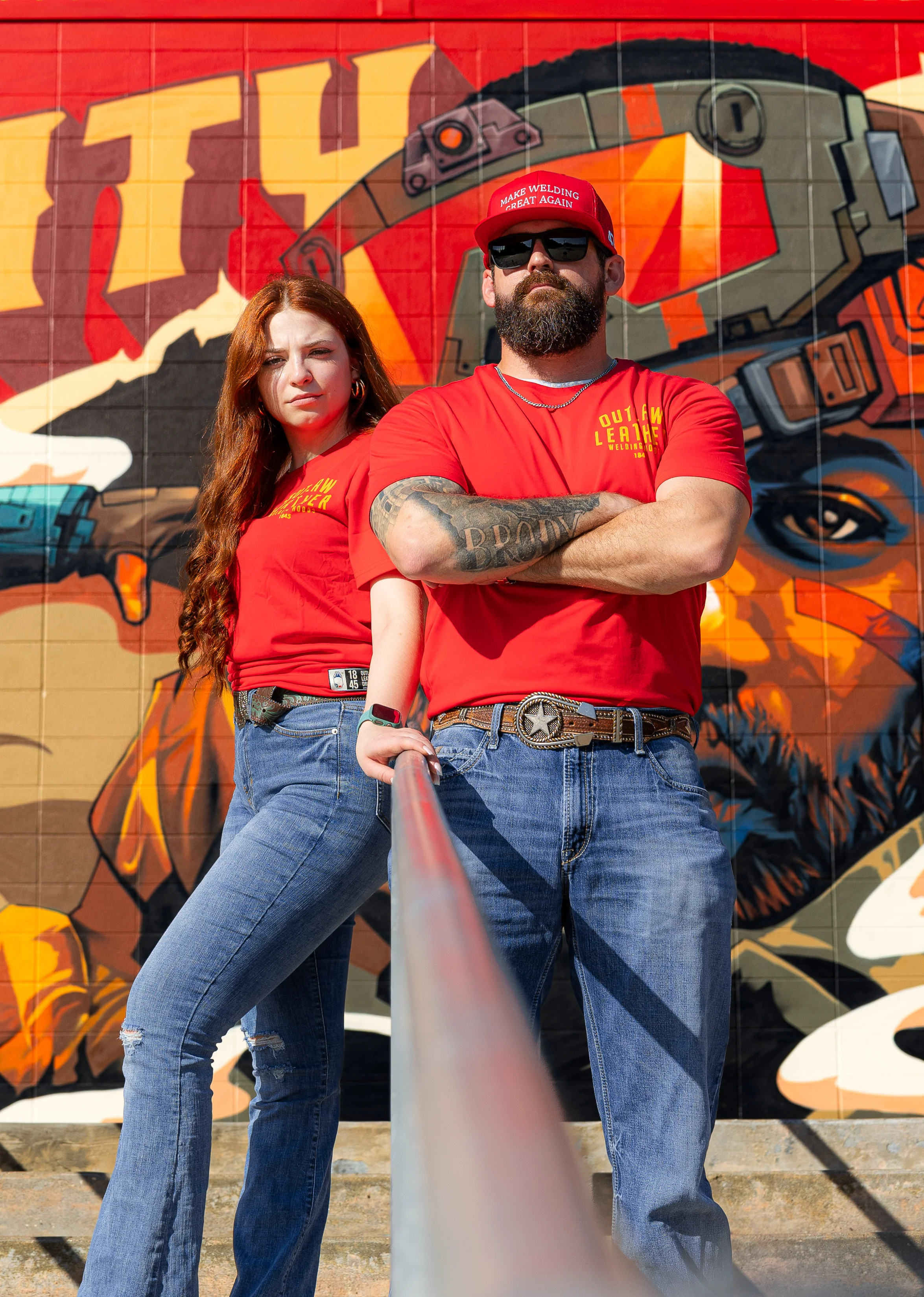OUTLAW LEATHER *- ATTIRE - OL RED - Image 7