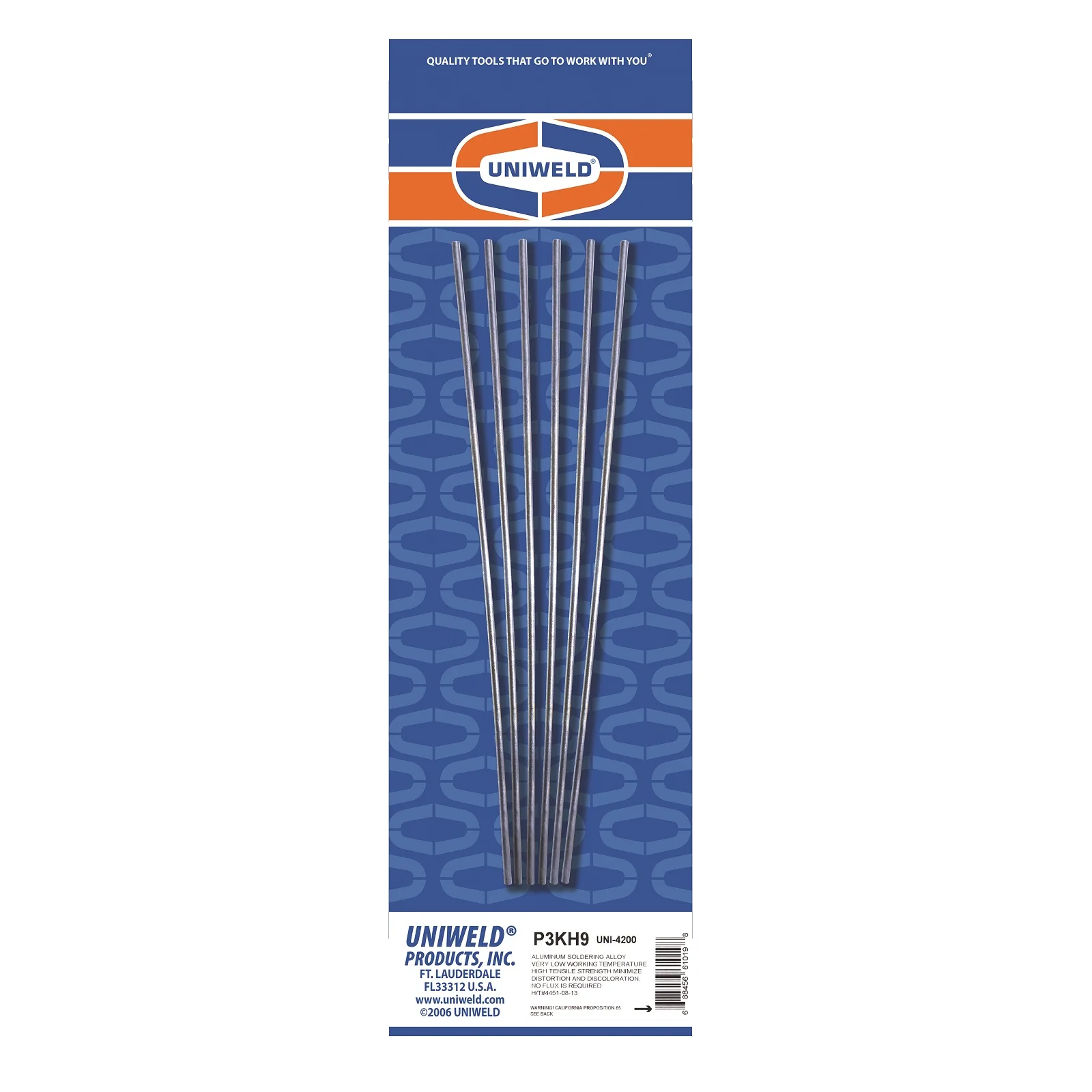 Uniweld P3KH9 UNI-4200 ALUMINUM KIT 1/8" x 9"