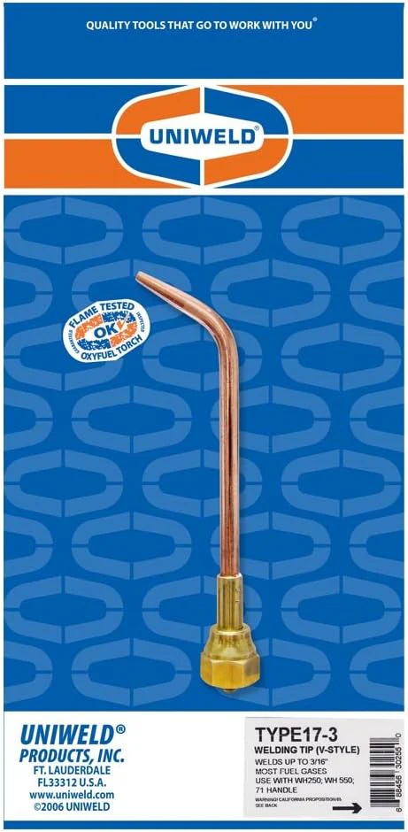 Uniweld Type17-3 Weld/Braze Tip copper
